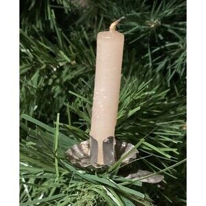 Lot Of 8 Clip On Metal Pine Cone Holders With Candles For A Christmas Tree